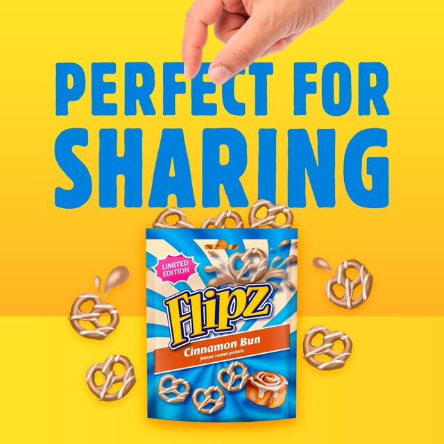 Flipz Cinnamon Bun Flavour Coated Pretzel Snacks thumbnail 2