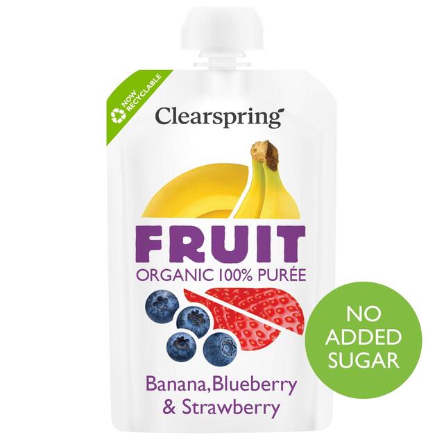 Clearspring Organic FRUIT Puree - Banana, Blueberry & Strawberry