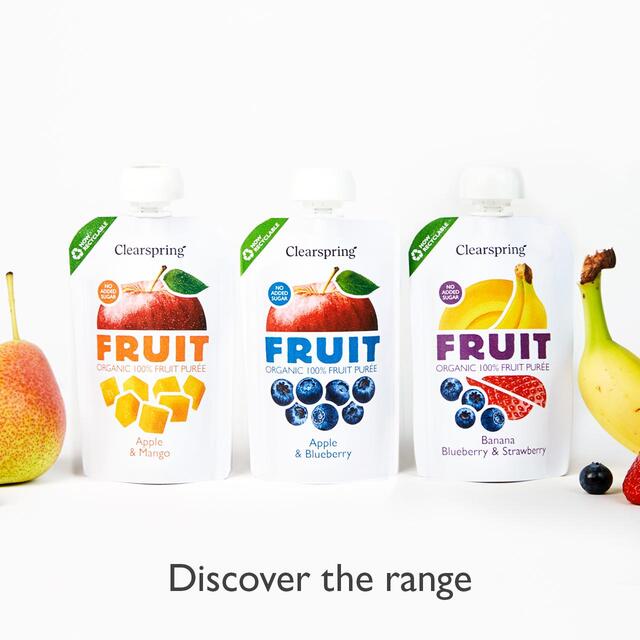 Clearspring Organic FRUIT Puree - Apple & Blueberry thumbnail 3