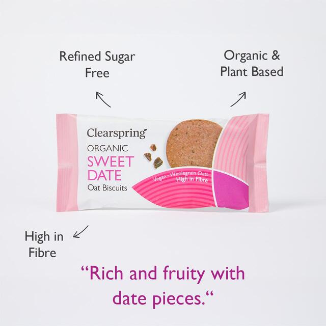 Clearspring Organic Oat Biscuits Sweet Date thumbnail 2