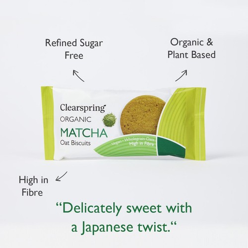 Clearspring Organic Oat Biscuits Matcha thumbnail 2