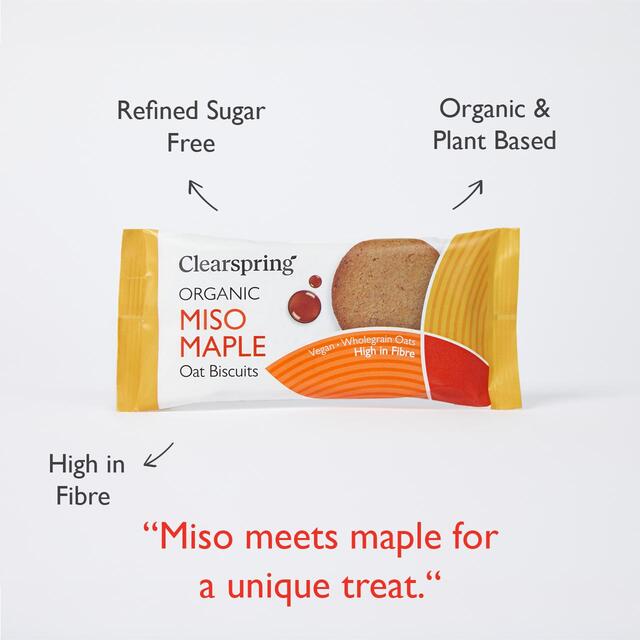 Clearspring Organic Oat Biscuits Miso Maple thumbnail 2
