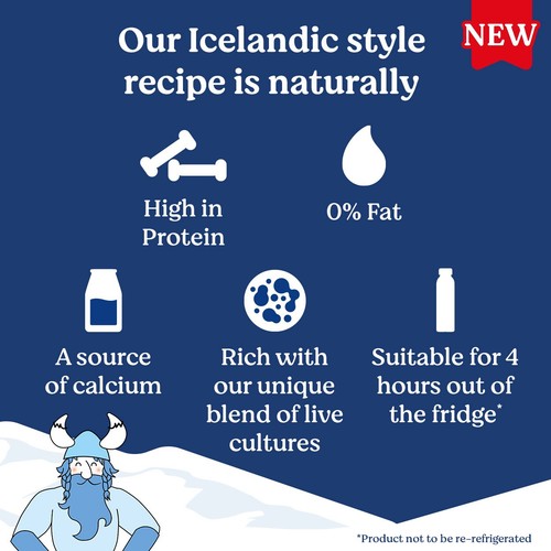 Danone Skyr 0% Fat High Protein Strawberry Yoghurt Drink thumbnail 2