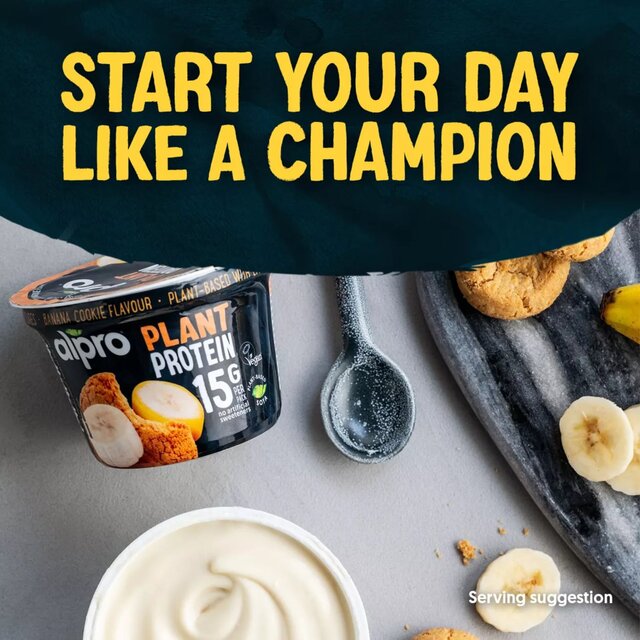 Alpro Plant High Protein Banana Biscuit Yoghurt Alternative thumbnail 3