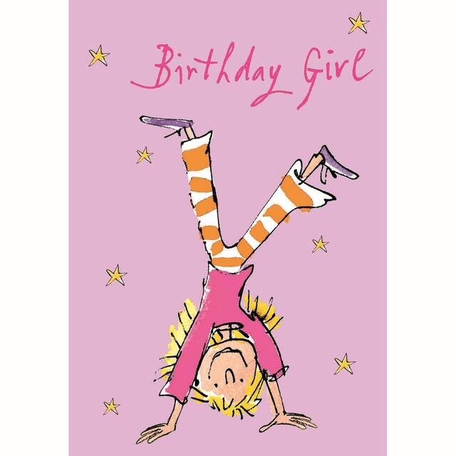 Quentin Blake Handstand Birthday Card