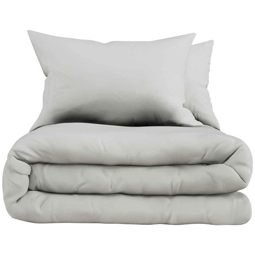 M&S Cotton Rich Bedding Set, Double (4 ft 6), Silver Grey