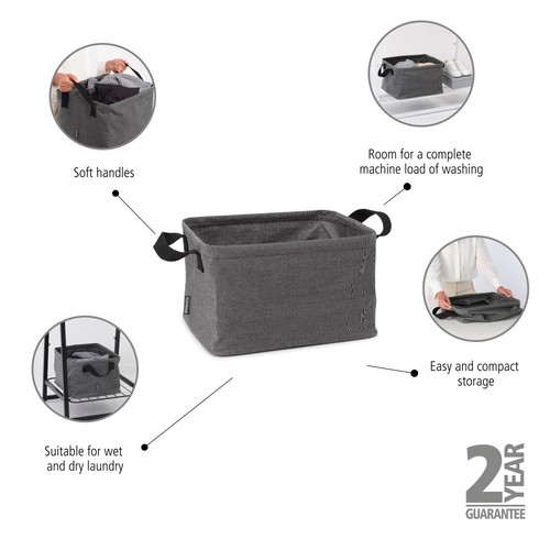 Brabantia 35 Litre Black Foldable Laundry Basket thumbnail 4