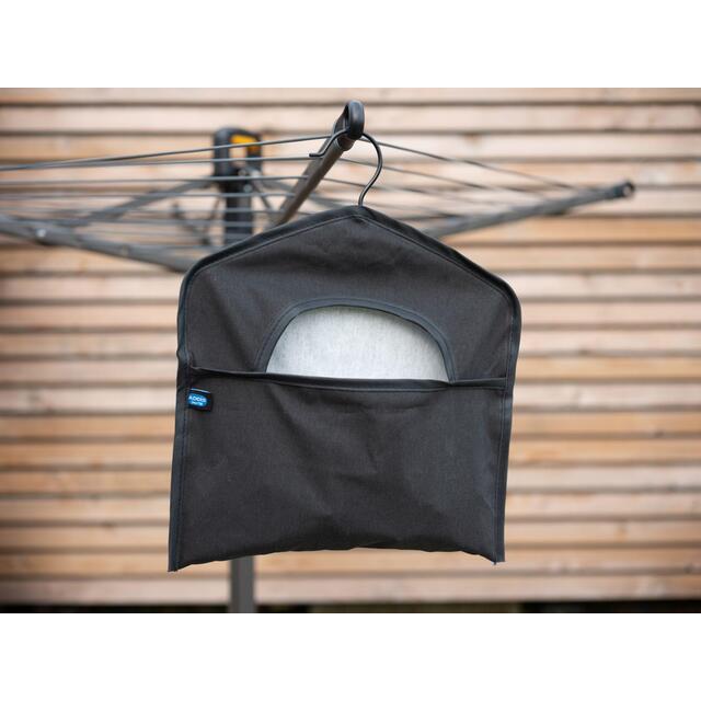 Addis Clothes Peg Storage Bag with hanging hook, Black thumbnail 3