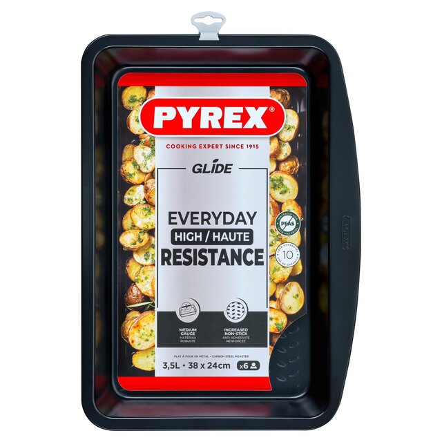 Pyrex Glide Large Rectangular Roaster, 38x22cm
