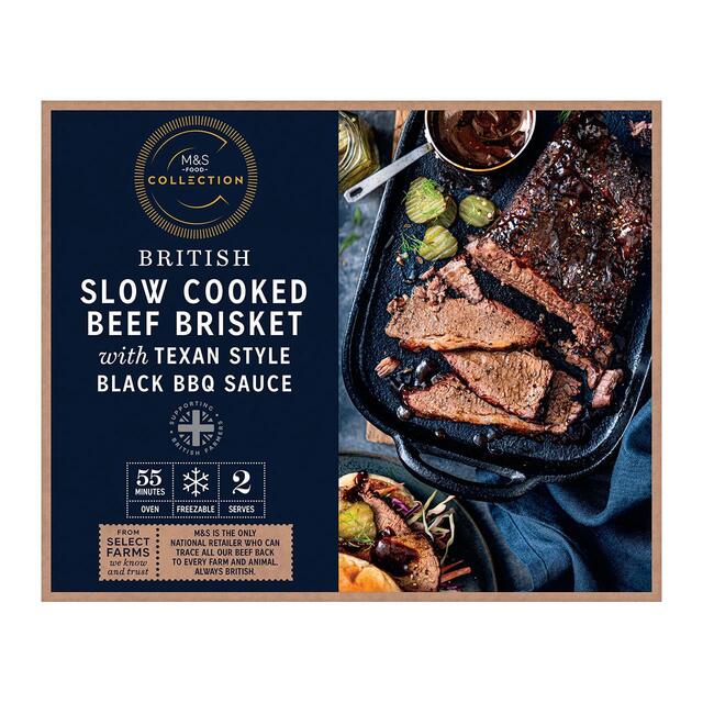 M&S Collection Slow Cooked Beef Brisket With Texan Black BBQ Sauce