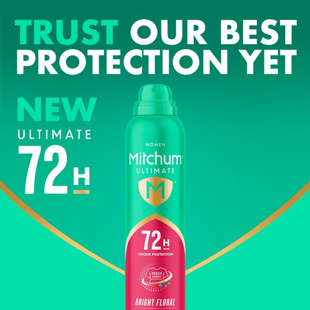 Mitchum Female Ultimate 72HR Anti Perspirant Deodorant Bright Floral thumbnail 2