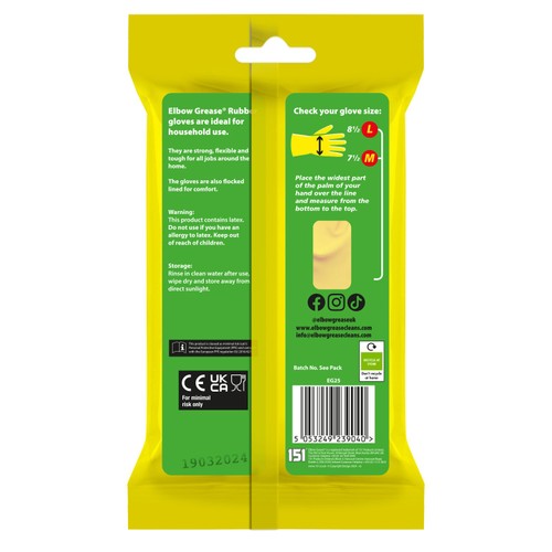 Elbow Grease Super Strong Rubber Glove Medium thumbnail 2