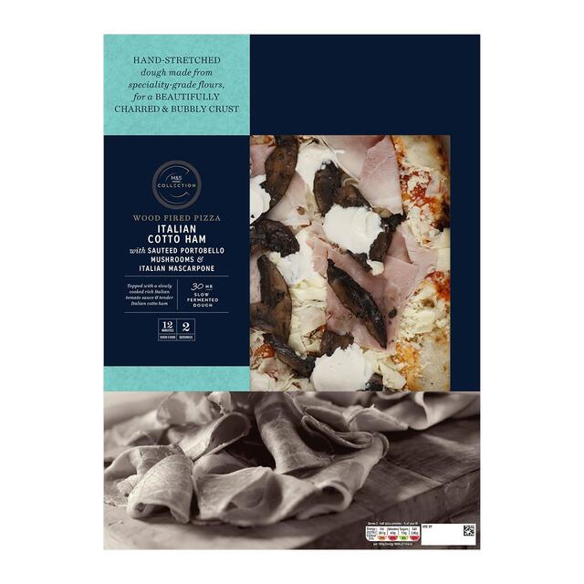 M&S Collection Ham, Mushroom & Mascarpone Pizza thumbnail 2