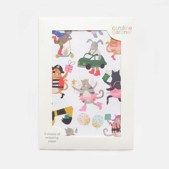 Caroline Gardner Animal Dressing Up Gift Wrap