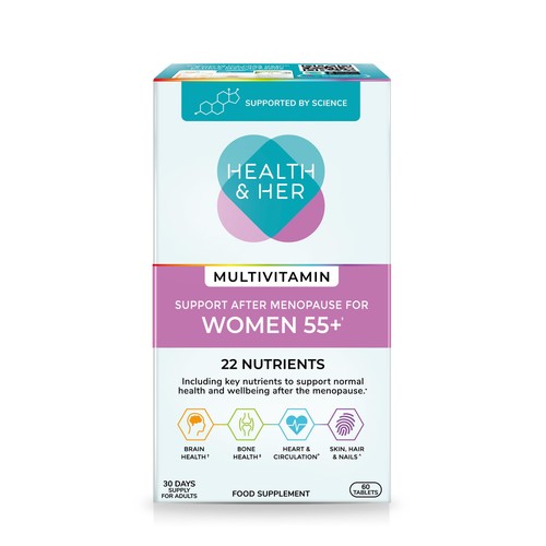 Health & Her Multivitamin Support After Menopause for Women 55+