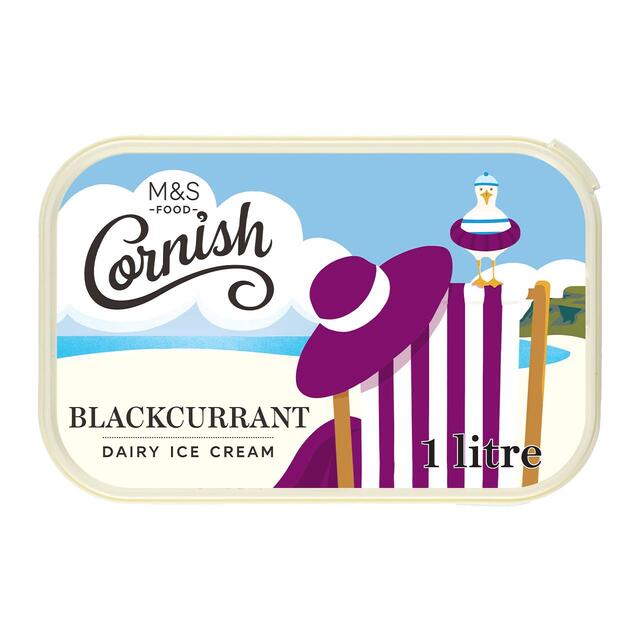 M&S Blackcurrant Cornish Clotted Cream Ice Cream