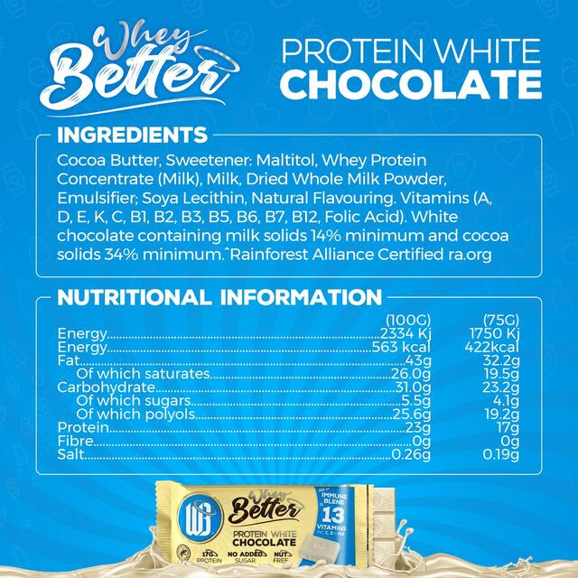 WheyBetter Protein White Chocolate - Immune Blend thumbnail 6