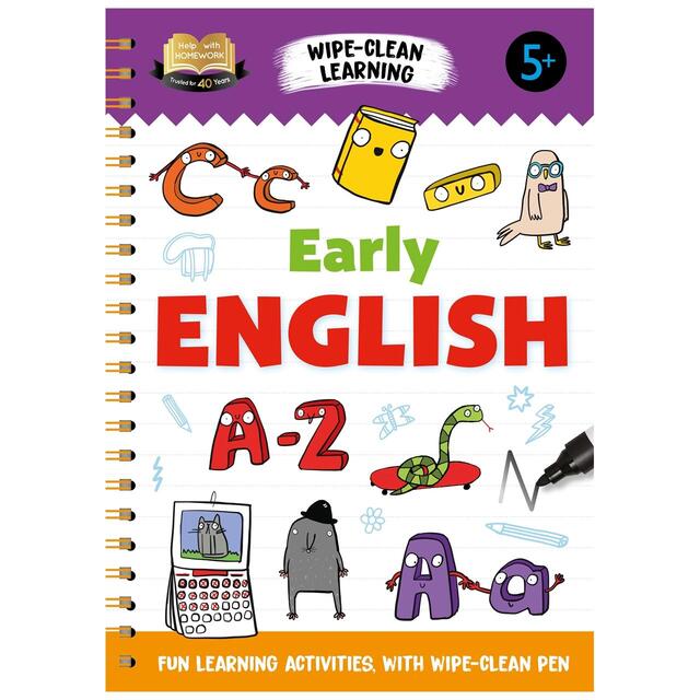 Igloobooks Help with Homework - Early English Wipe-clean Activity Book