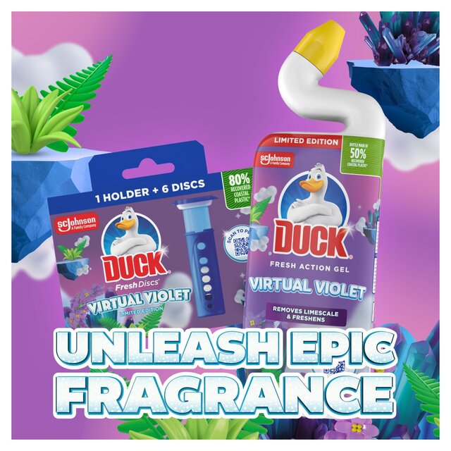 Duck Toilet Fresh Discs Holder Virtual Violet 36ml thumbnail 2