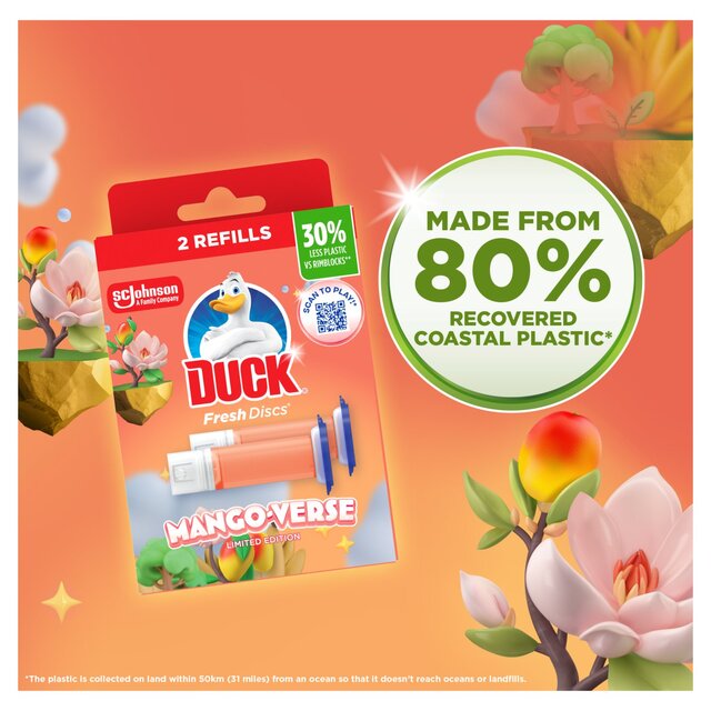 Duck Toilet Fresh Discs Duo Refills Mango-Verse thumbnail 2