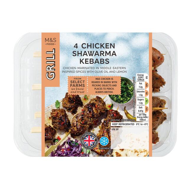 M&S 4 Chicken Shawarma Kebabs thumbnail 2
