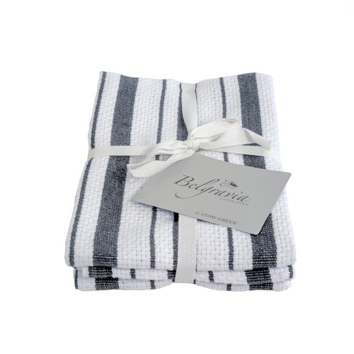 Belgravia Basket Weave Tea Towels, Grey
