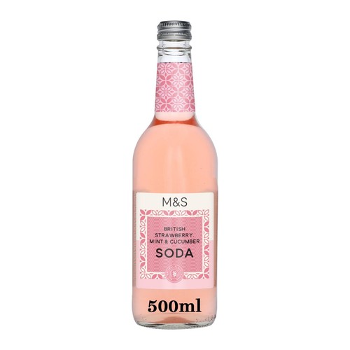 M&S Stawberry Mint & Cucumber Soda