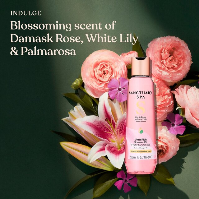 Sanctuary Spa Lily and Rose Natural Oils Shower Oil thumbnail 2