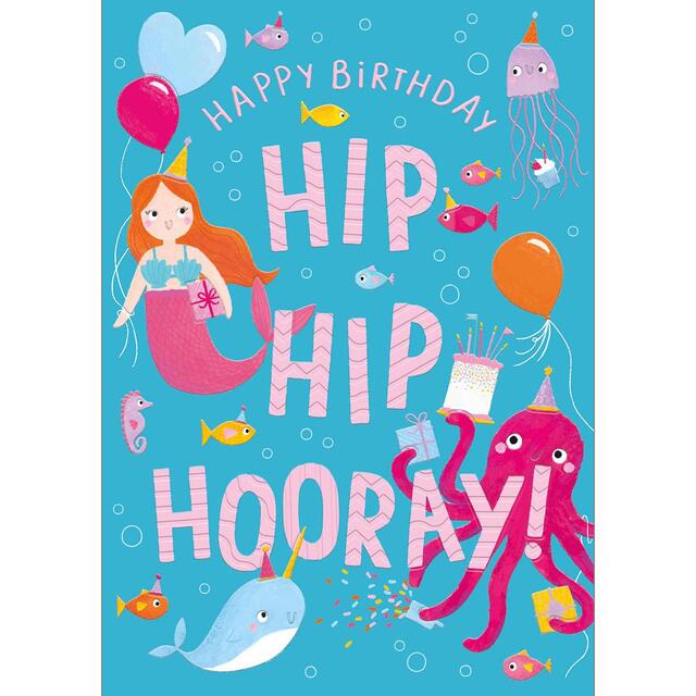 Mermaid Birthday Girl Card