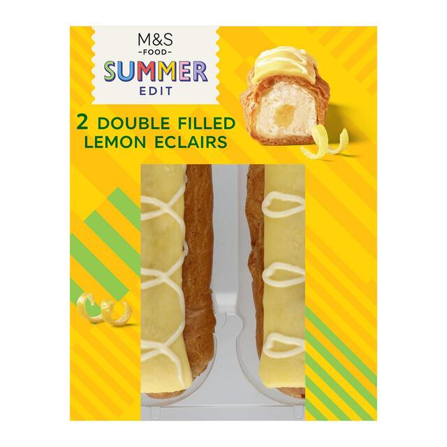 M&S 2 Double Filled Lemon Eclairs