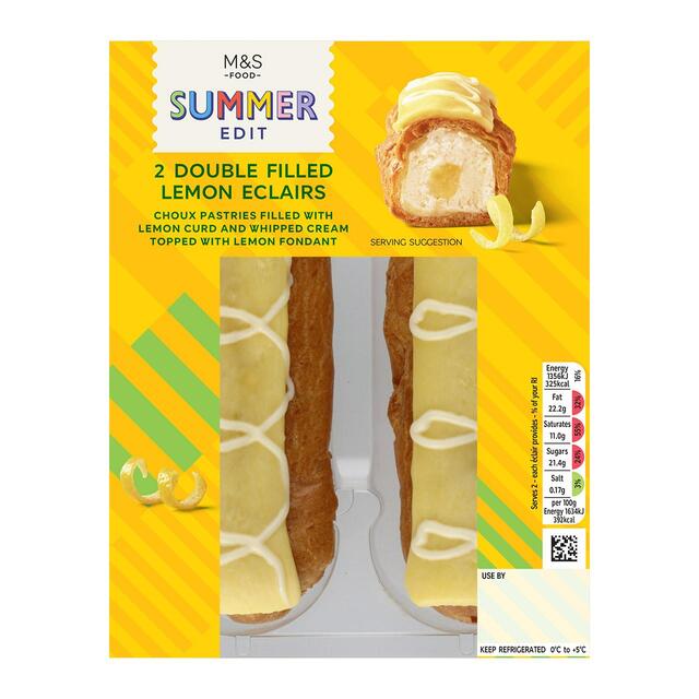M&S 2 Double Filled Lemon Eclairs thumbnail 2