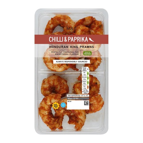 M&S Chilli & Paprika Honduran King Prawns thumbnail 2
