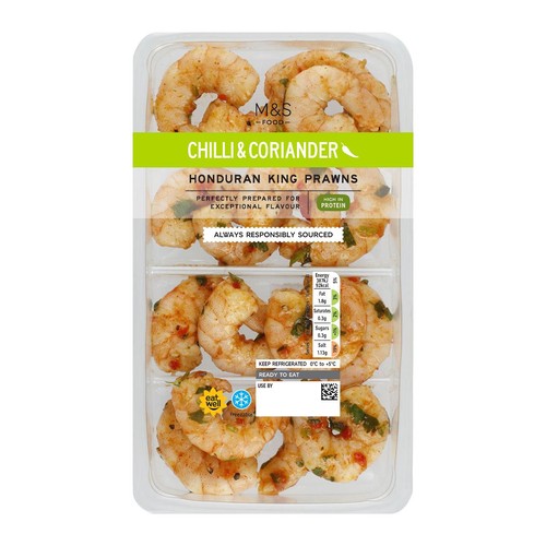 M&S Chilli & Coriander Honduran King Prawns thumbnail 2