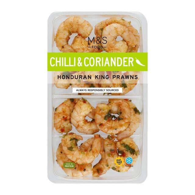 M&S Chilli & Coriander Honduran King Prawns