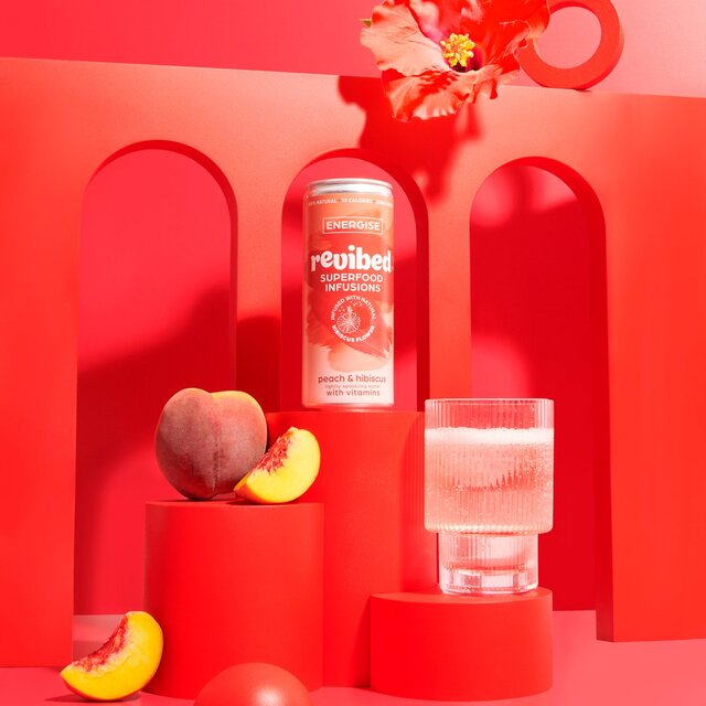 Revibed Energise Peach and Hibiscus Lightly Sparkling Water thumbnail 5