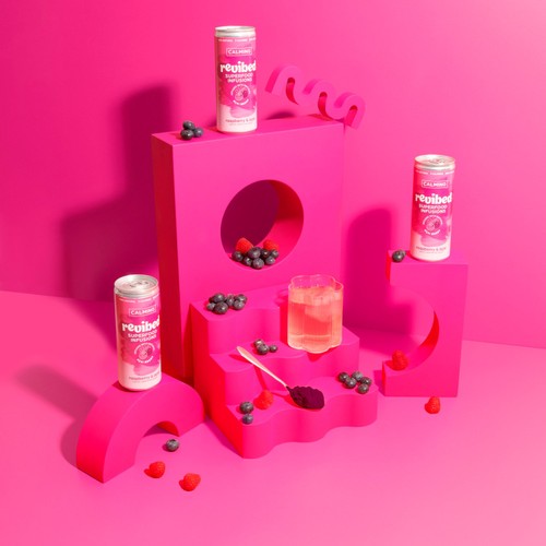 Revibed Calming Raspberry and Acai Berry Infused Lightly Sparkling Water thumbnail 3