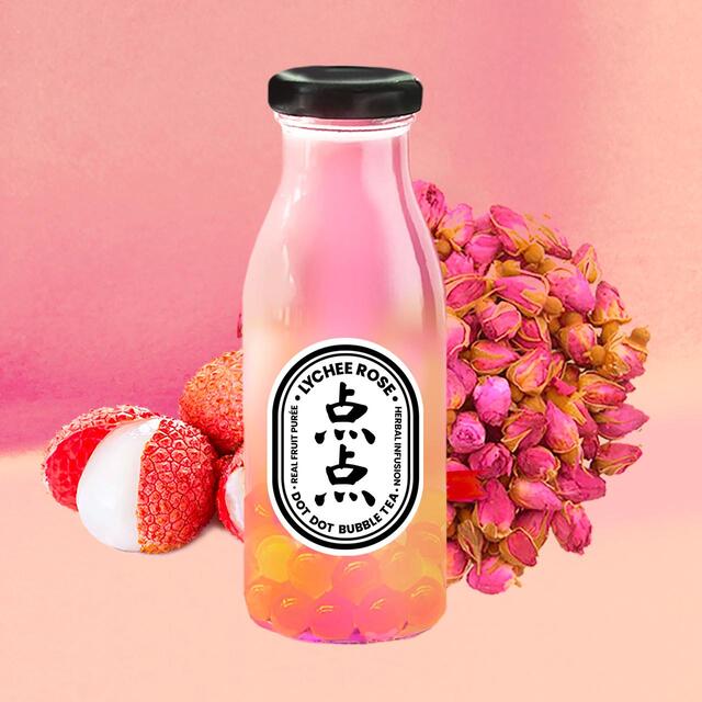 Dot Dot Lychee Rose Bubble Tea thumbnail 2