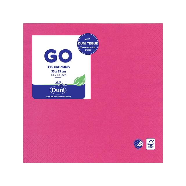 Fuchsia 2 Ply 33cm Paper Party Napkins