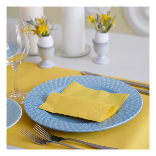 Yellow 2 Ply 33cm Paper Party Napkins thumbnail 4