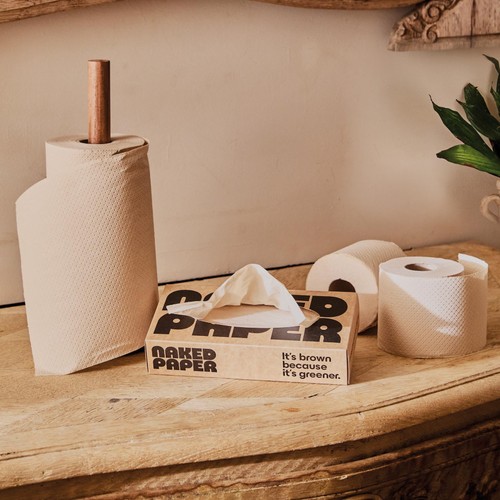 Naked Paper Unbleached Soft Extra Long Recycled Toilet Paper thumbnail 4