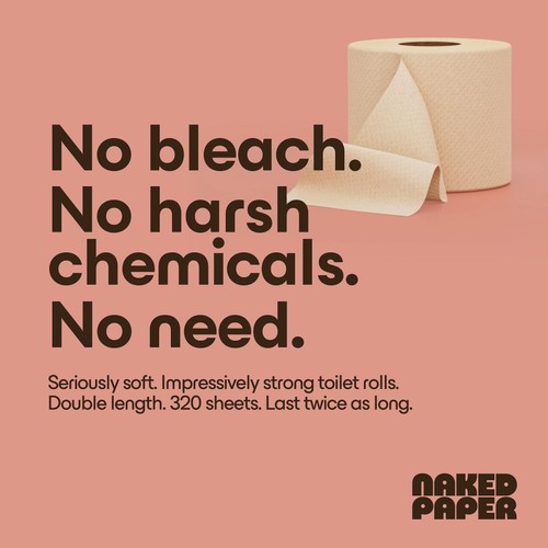 Naked Paper Unbleached Soft Extra Long Recycled Toilet Paper thumbnail 7