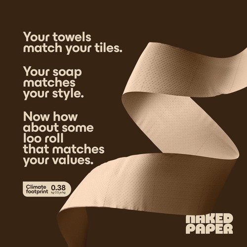 Naked Paper Unbleached Soft Extra Long Recycled Toilet Paper thumbnail 9