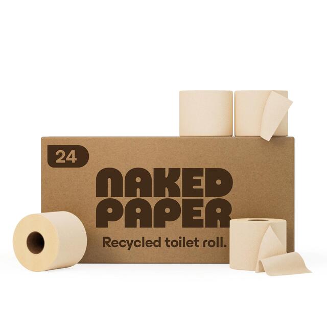 Naked Paper Unbleached Soft Extra Long Recycled Toilet Paper