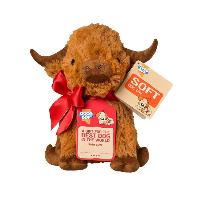 Good Boy Gifting Dog Toy Softy Highland Cow