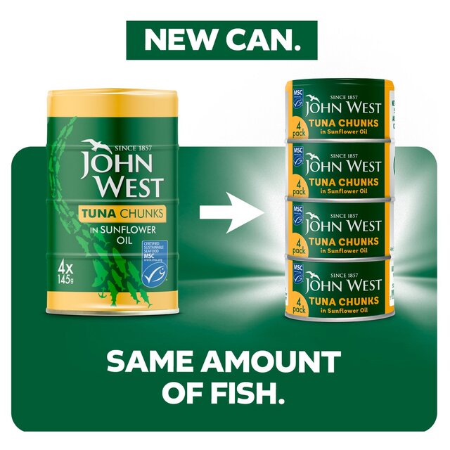 John West MSC Tuna Chunks in Sunflower Oil thumbnail 3