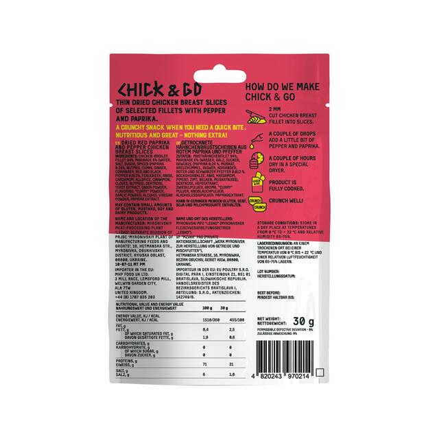 Chick and Go, dried chicken breast slices with paprika and pepper thumbnail 2