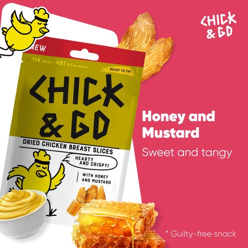 Chick and Go, dried chicken breast slices with mustard and honey thumbnail 3