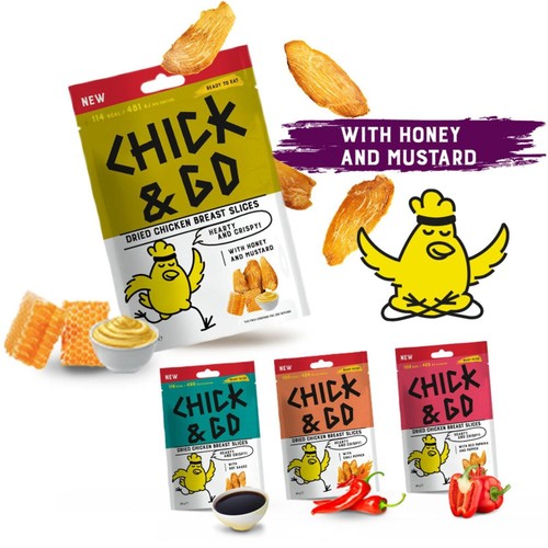 Chick and Go, dried chicken breast slices with mustard and honey thumbnail 4