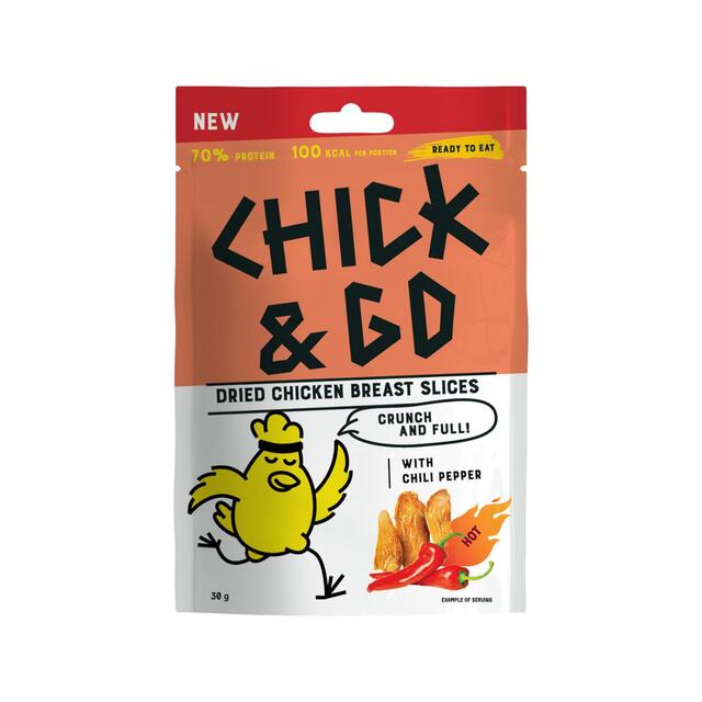 Chick and Go, dried chicken breast slices with chili pepper