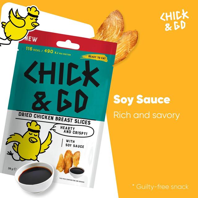 Chick and Go, dried chicken breast slices with soy sauce thumbnail 3